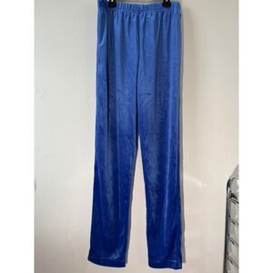 Patchington Vintage Royal Blue Velvet Lounge Pants‎ Y2K Elastic Waist Small